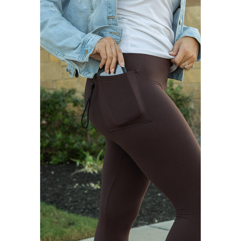 * Ready to Ship | Brown FULL LENGTH Leggings with POCKET*  - Luxe Leggings by Julia Rose®