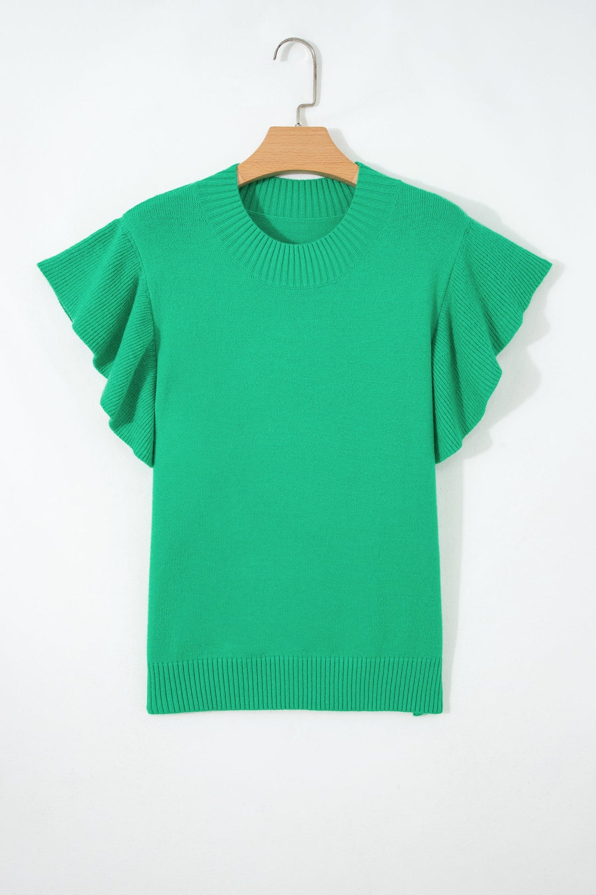 Alexis Ruffle Short Sleeve Sweater