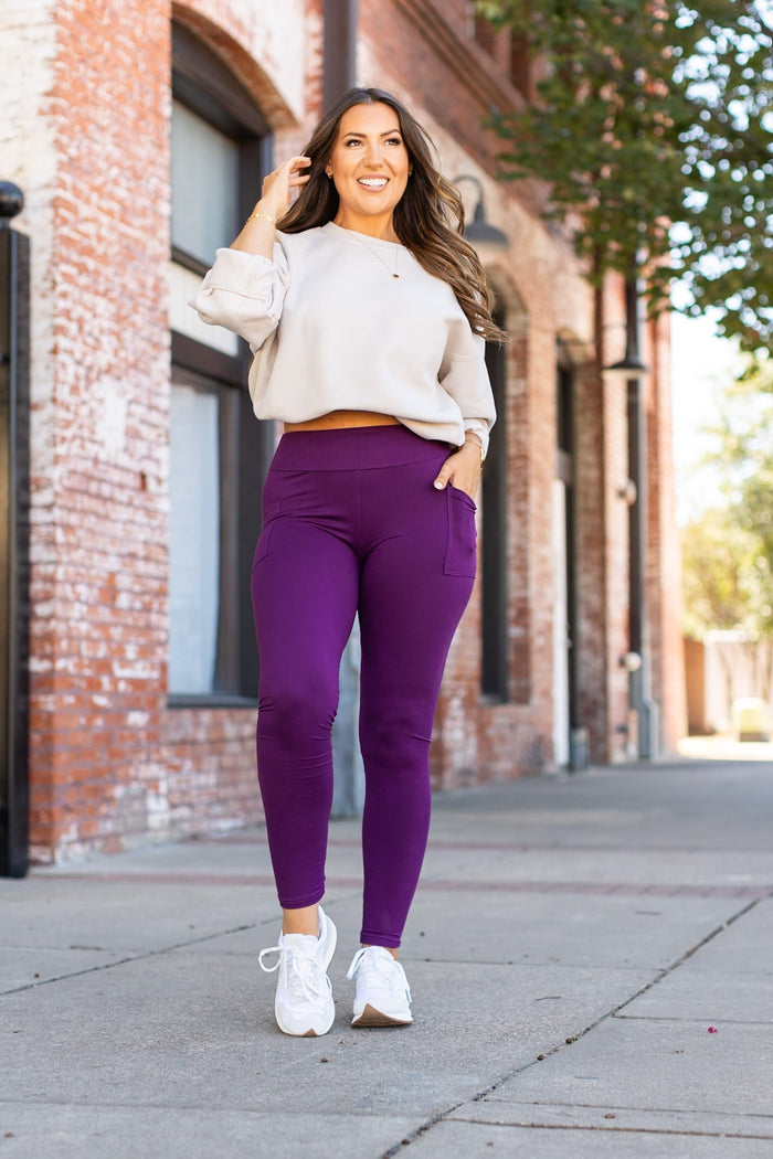 *Ready to Ship | The Kinsley Purple Full-Length Leggings - Luxe Leggings by Julia Rose®