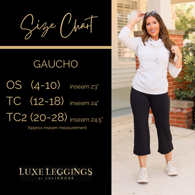 The Gabriella -Black  High Waisted Gaucho Pants - Round 5