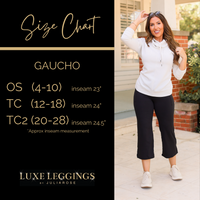 Gabriella -Black  High Waisted Gaucho Pants*
