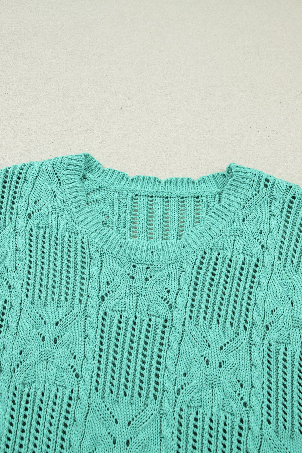 River Trim Short Sleeve Sweater
