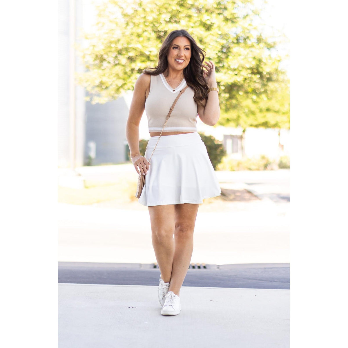 The Wendy - White Skort *
