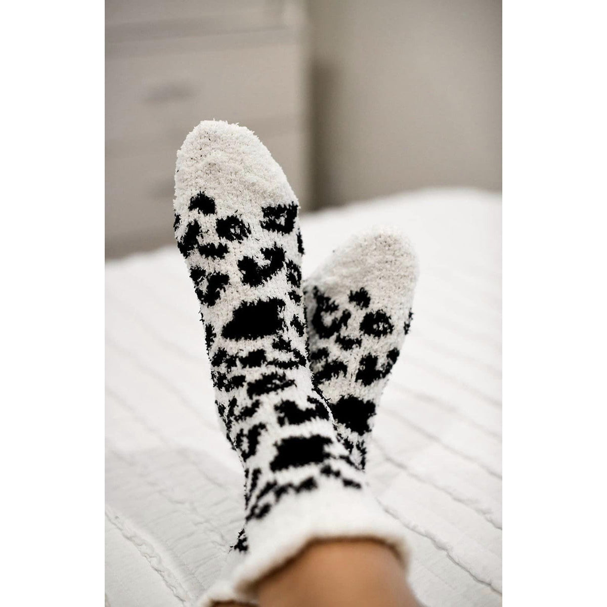 The Ivanna - Leopard Fleece Socks