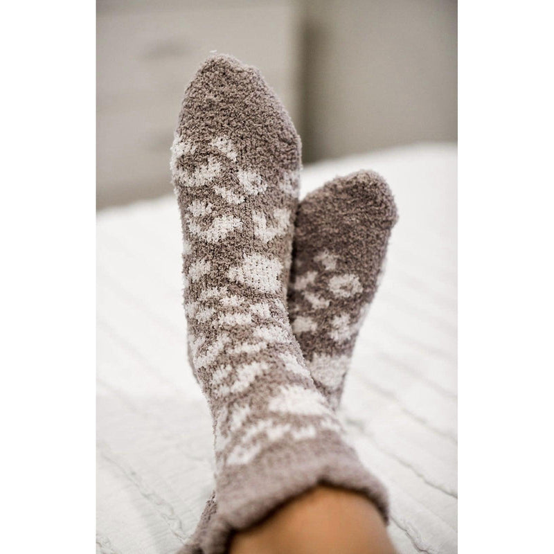 The Ivanna - Leopard Fleece Socks