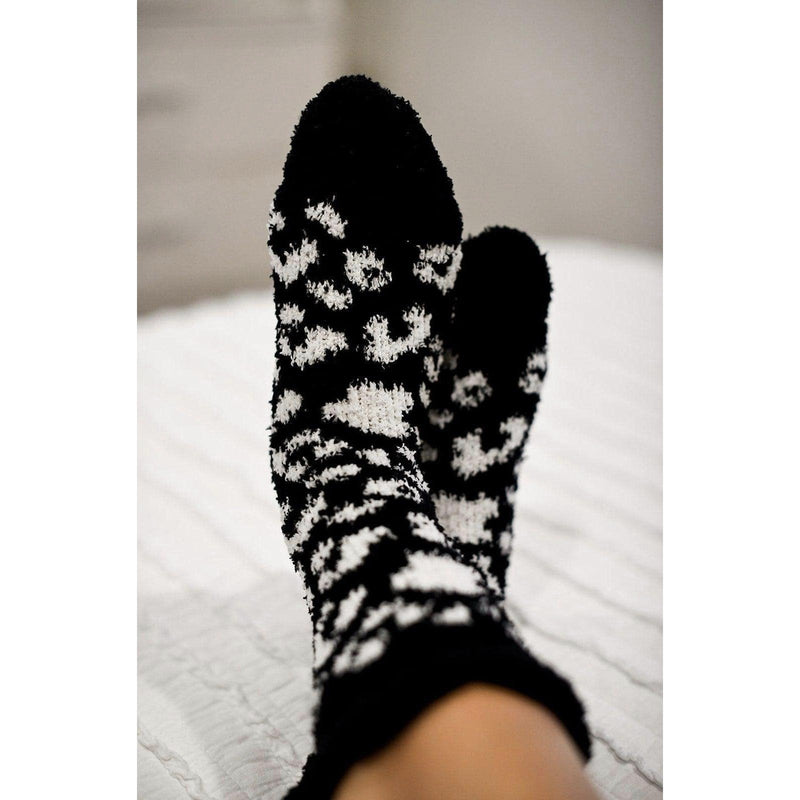 The Ivanna - Leopard Fleece Socks