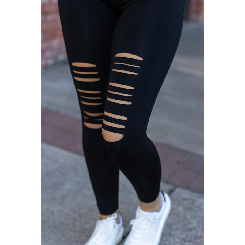 The Jacqueline - High-Waisted Laser Cut / Cutout Leggings