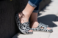 Gray Leopard | Insanely Comfy -Beach or Casual Slides