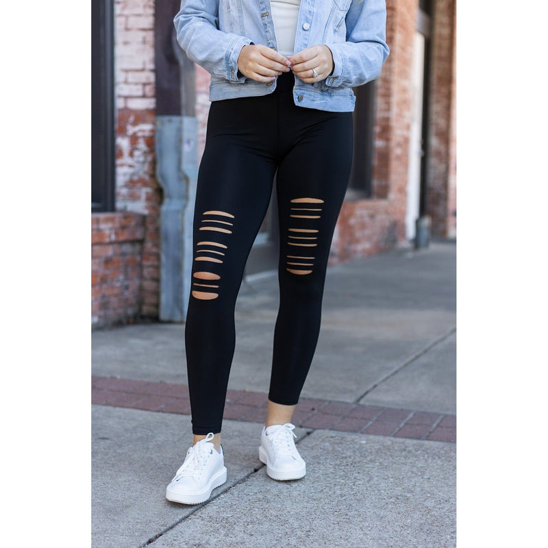 The Jacqueline - High-Waisted Laser Cut / Cutout Leggings