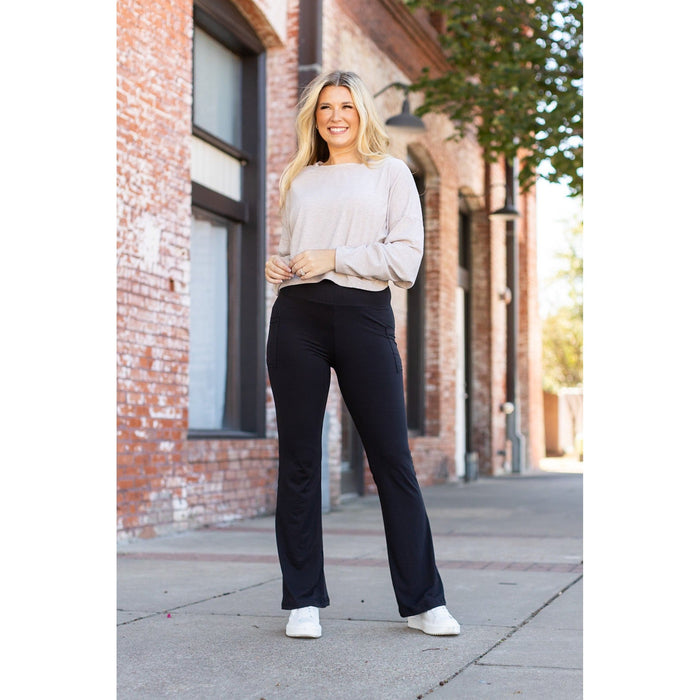 The Vanessa - 30” - Black Bootcut Leggings R3