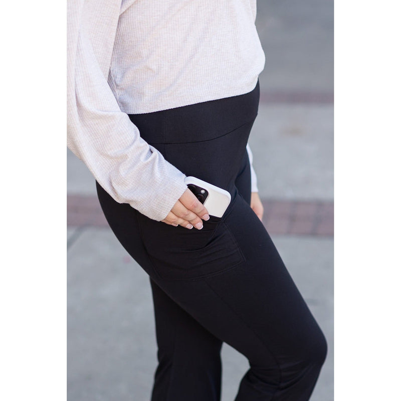 The Vanessa  - 27" Black Bootcut Leggings