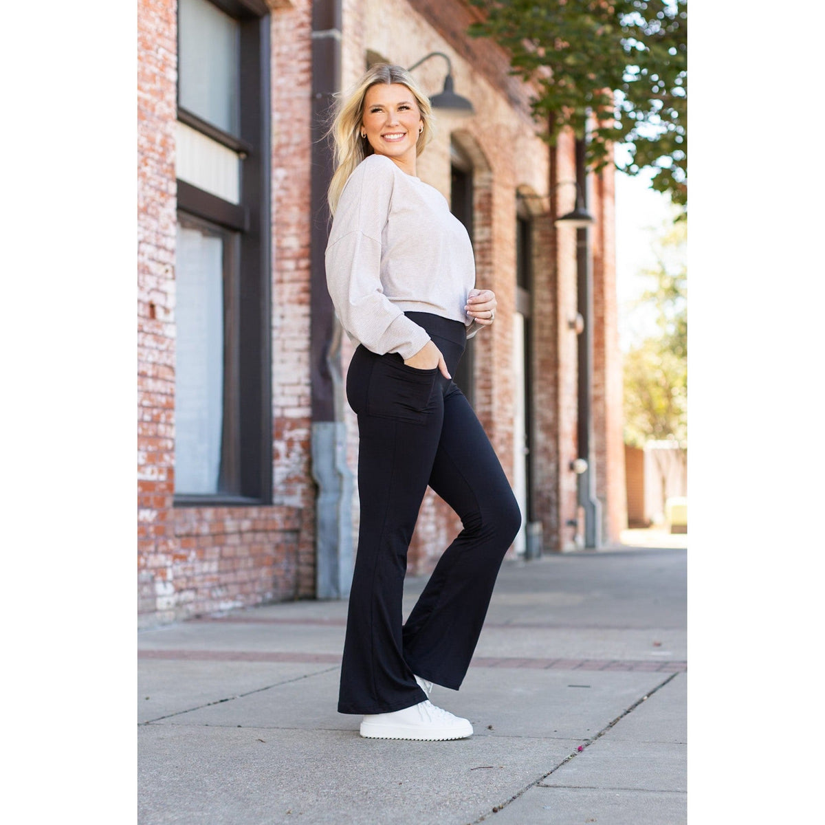 The Vanessa - 30” - Black Bootcut Leggings Round 2*