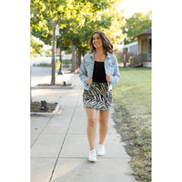 Zoe - Zebra Print Jogger Skirt