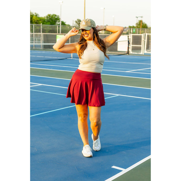 The Rae Lynn Red Skort