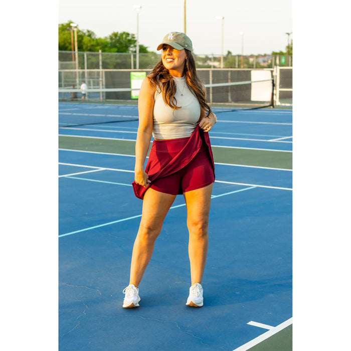 The Rae Lynn Red Skort