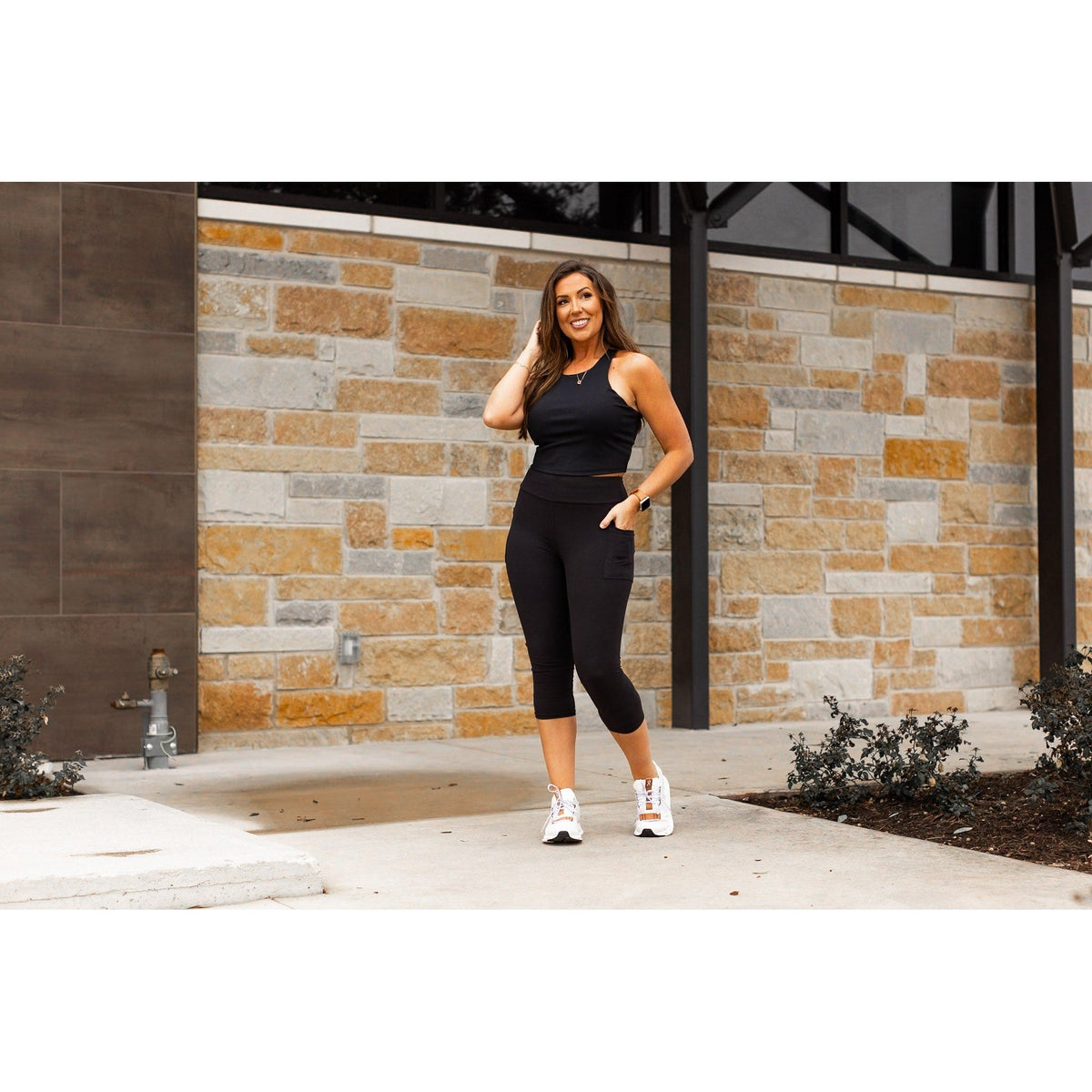 Black CAPRI with POCKETS  - Luxe Leggings by Julia Rose®