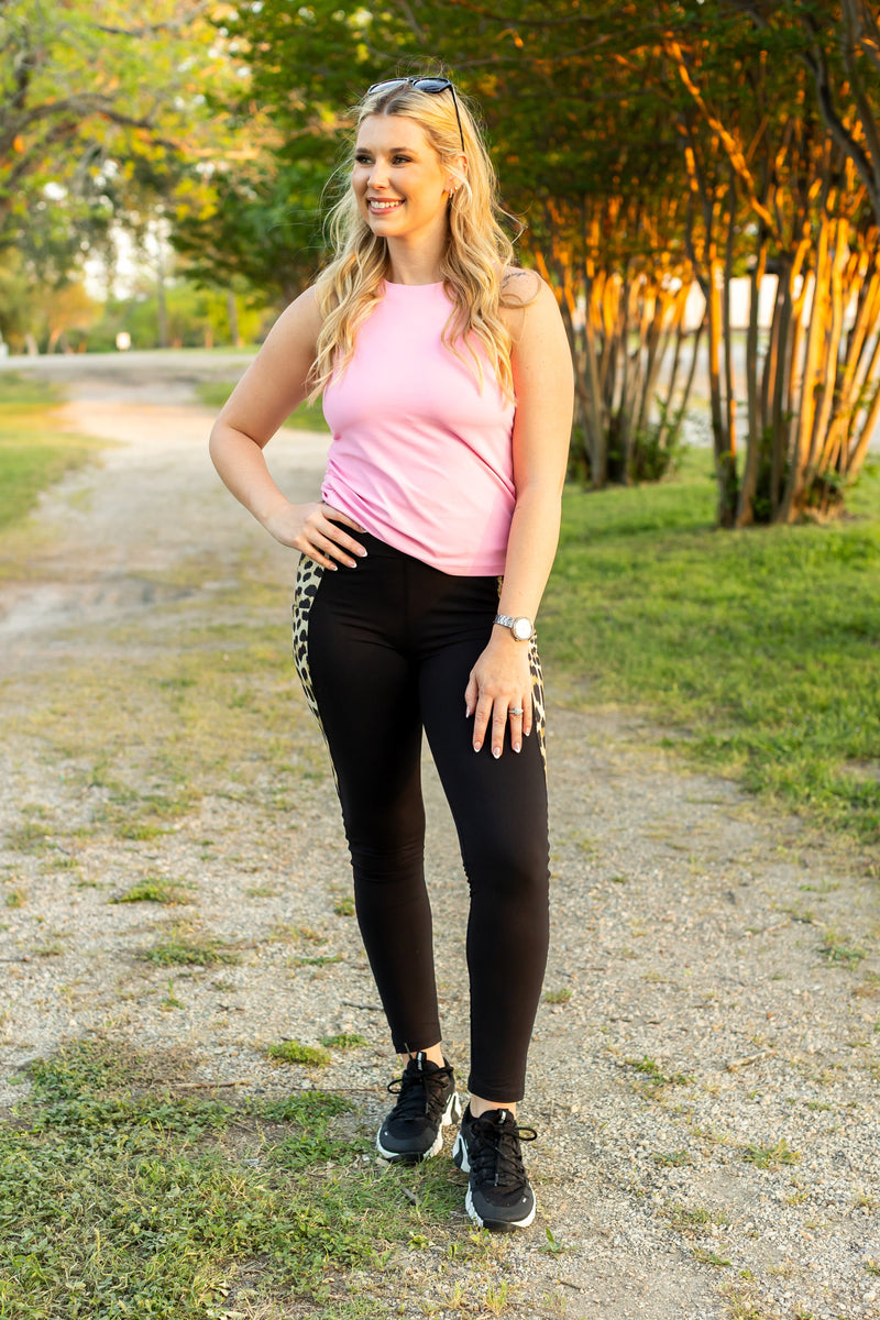 Ready to Ship | Crossover Black Pocket Capri Leggings