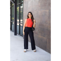 Brooke - Black Wide Leg Full-Length with Pockets - Luxe Leggings by Julia Rose®