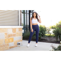 Riley - 7/8 Ankle Length NAVY Leggings with Pockets*
