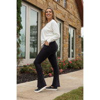 Black Flare Leggings WITH POCKETS - Luxe Leggings by Julia Rose® - Round 2