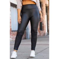 The Farrah High-Waisted Faux Leather Leggings