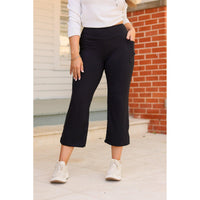 The Gabriella -Black  High Waisted Gaucho Pants - Round 5