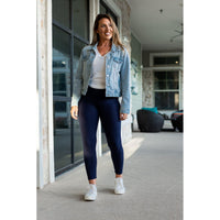 Navy Full-Length with Pocket Leggings - Luxe Leggings by Julia Rose®