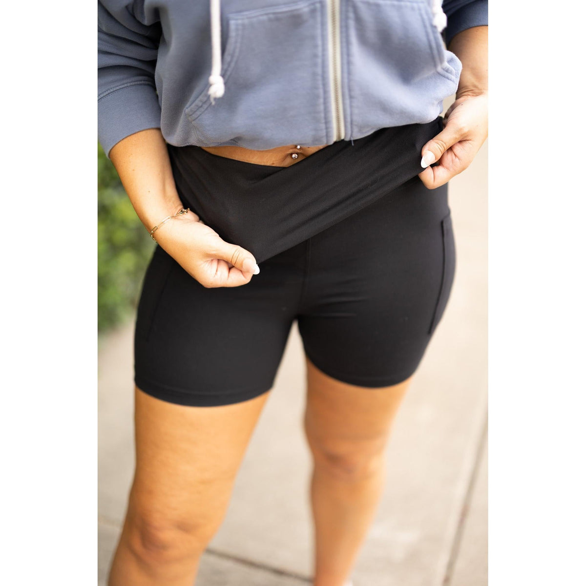 Taylor - Fold Over Biker Shorts