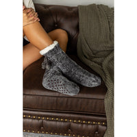 The Meredith - Cozy Fleece lined Pom Socks