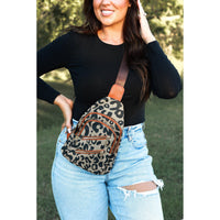 Leopard Sling Bag boutique crossbody bag with adjustable strap