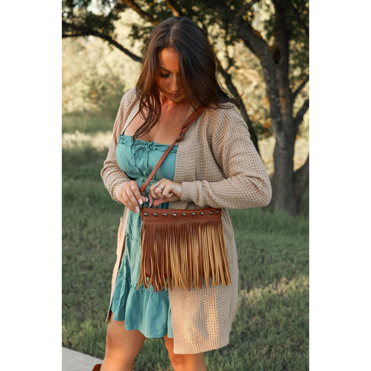 Boho fringe crossbody bag boutique fashion accessory