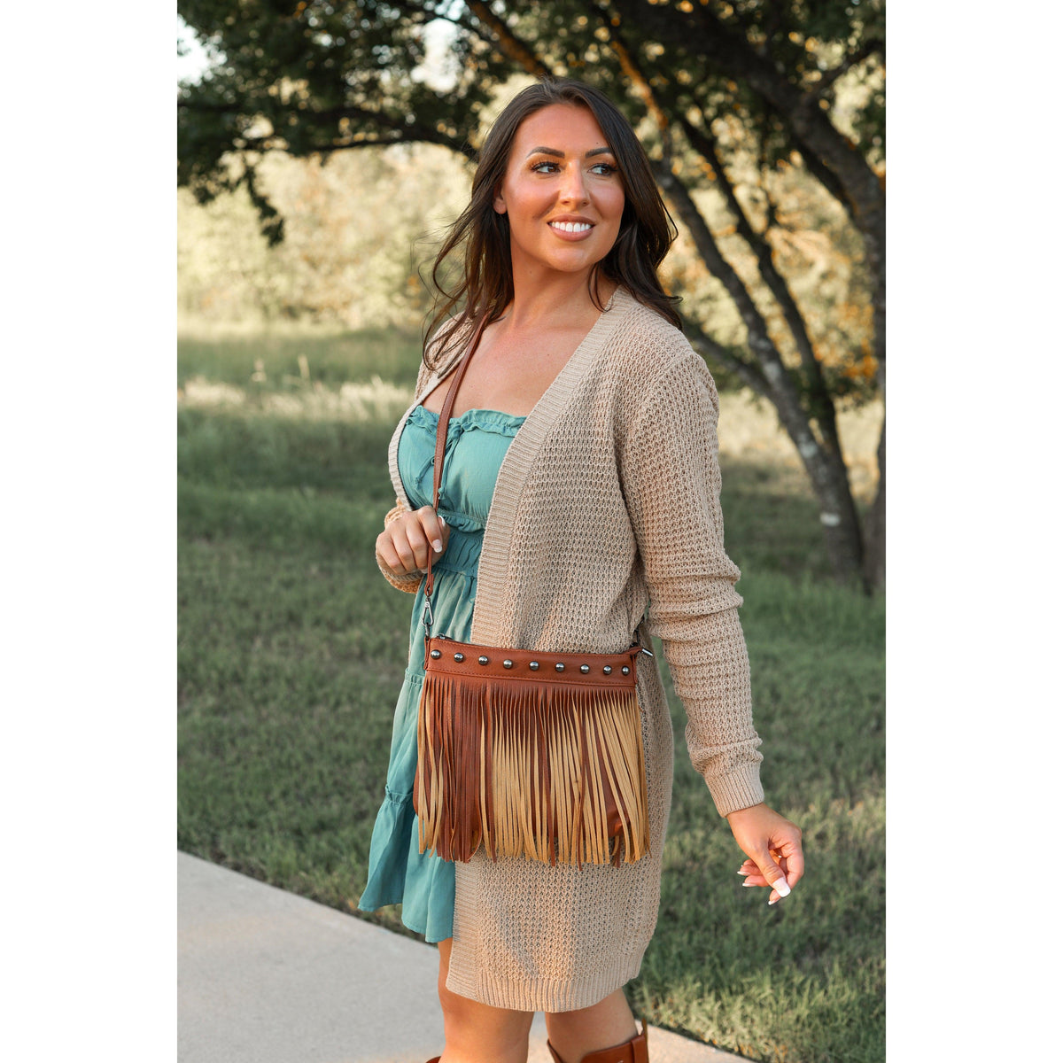 Boho fringe crossbody bag boutique fashion accessory