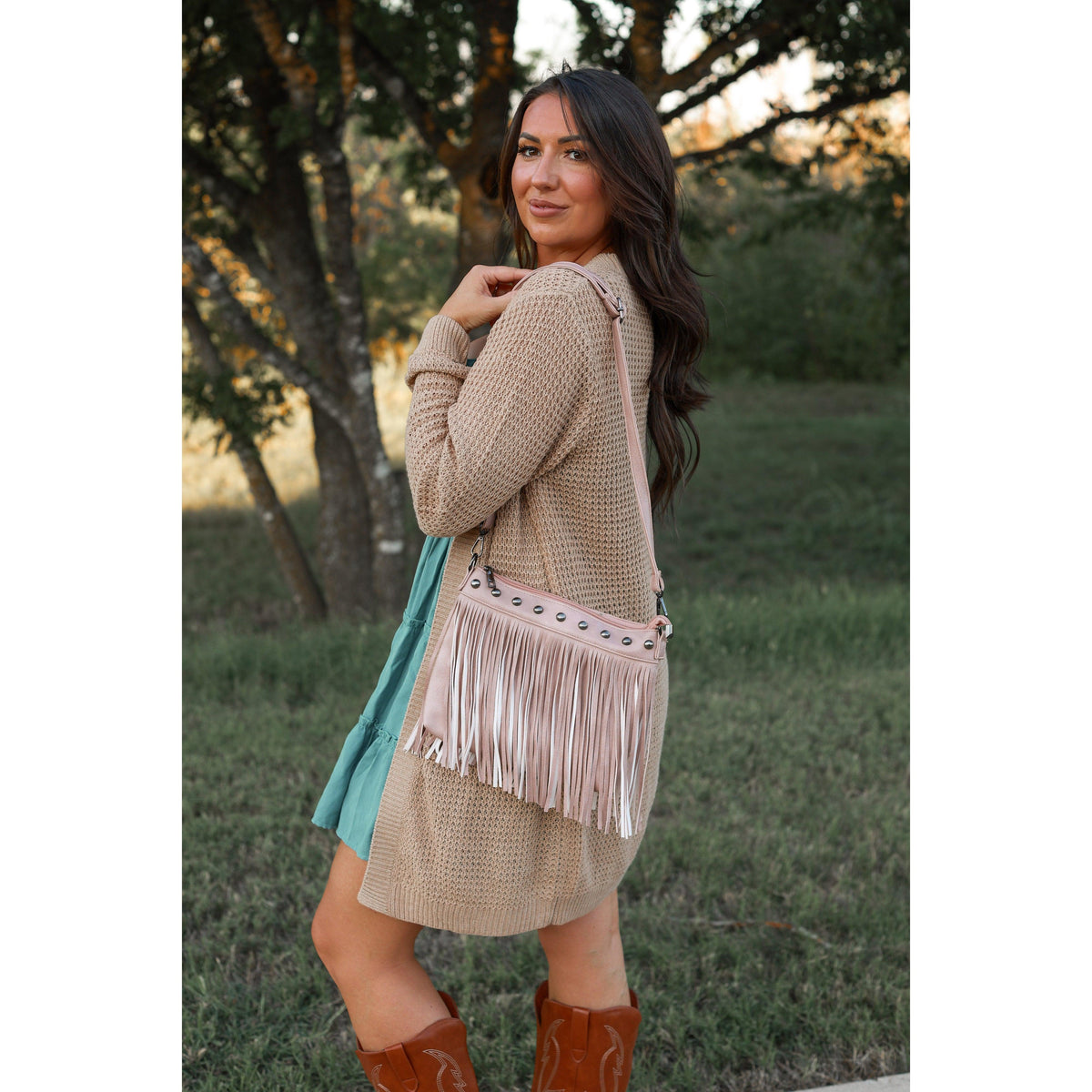 Boho fringe crossbody bag boutique fashion accessory