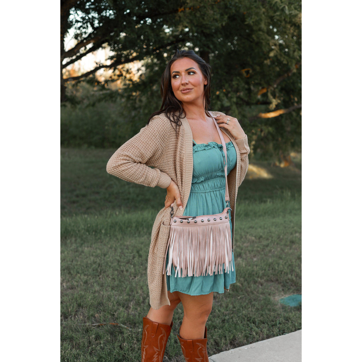 Boho fringe crossbody bag boutique fashion accessory