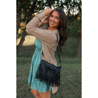 The Nora -  Black Fringe Bags