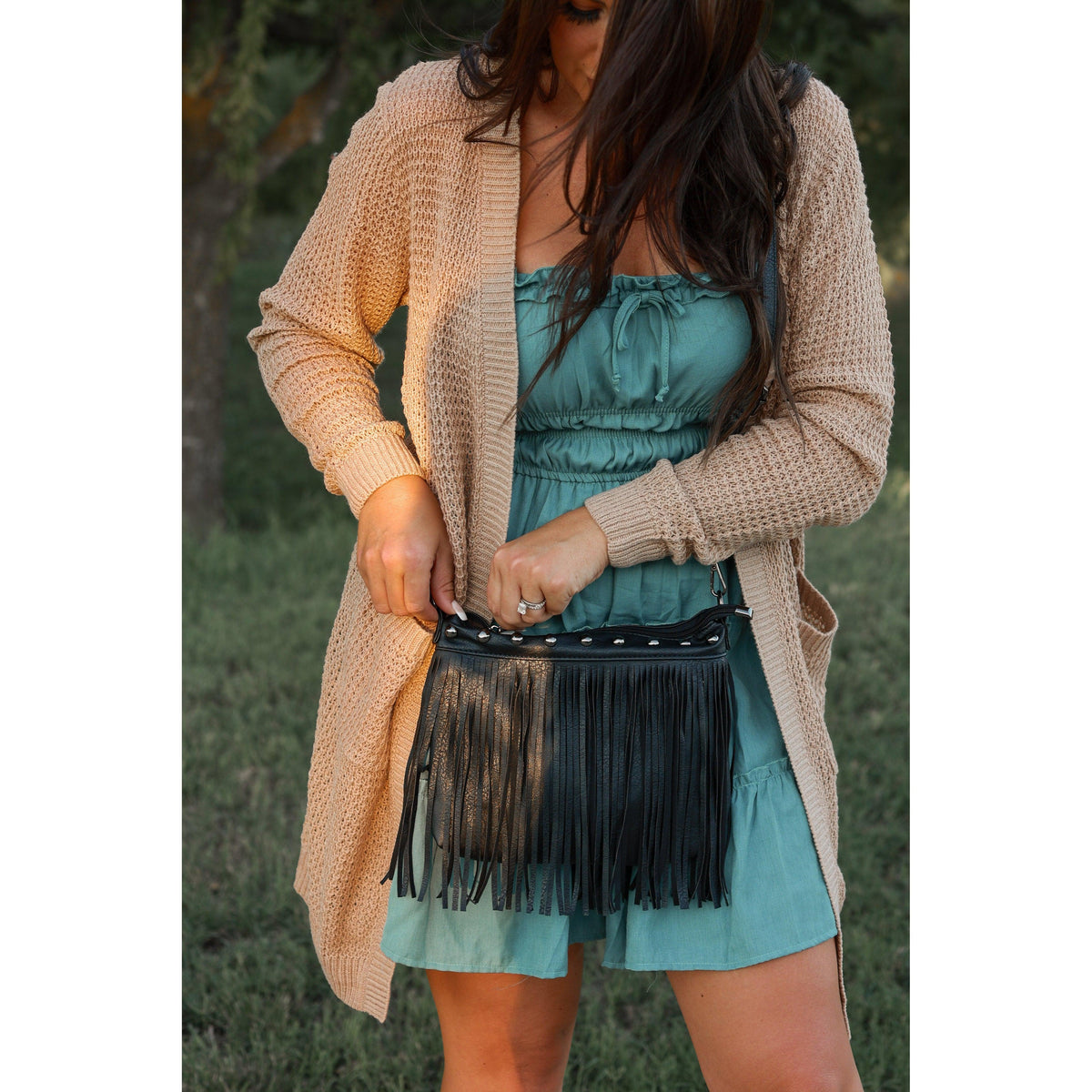 Boho fringe crossbody bag boutique fashion accessory