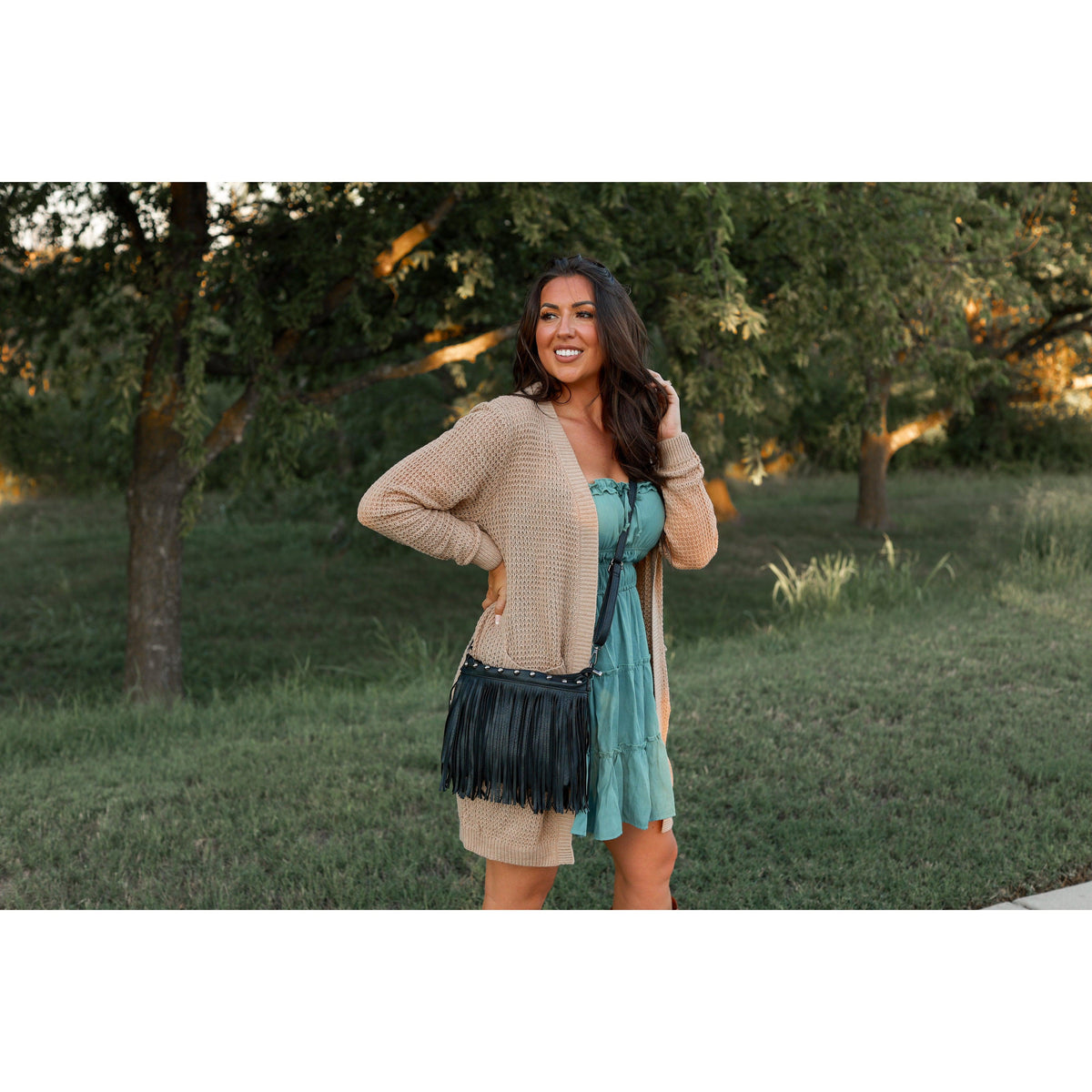 Boho fringe crossbody bag boutique fashion accessory