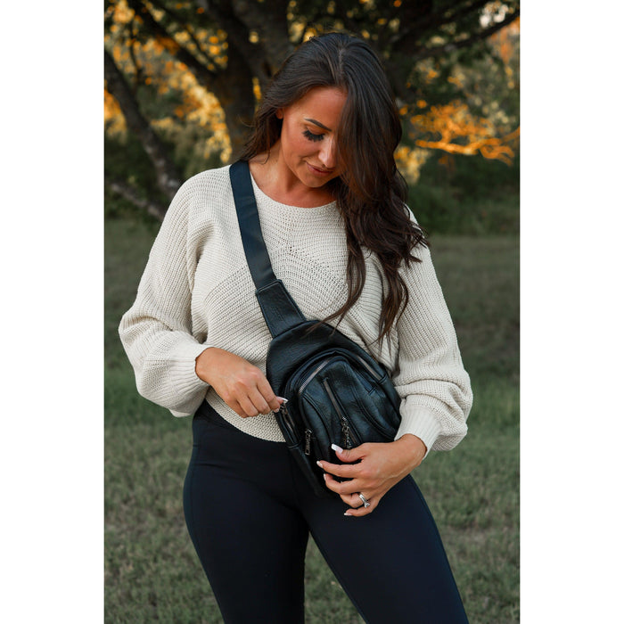 The Mindy - Black  Vintage Tassel Sling Bag