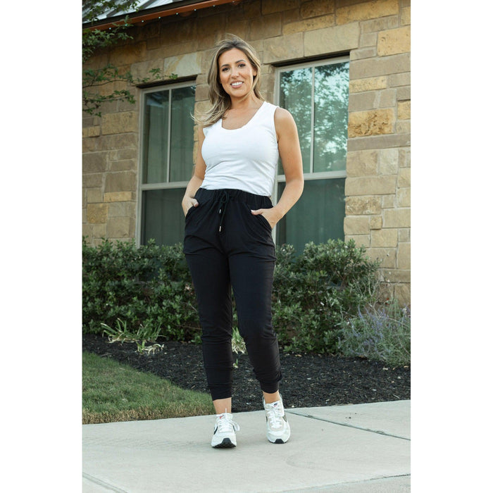 The Reagan Black Joggers Round 2  - Luxe Leggings by Julia Rose®