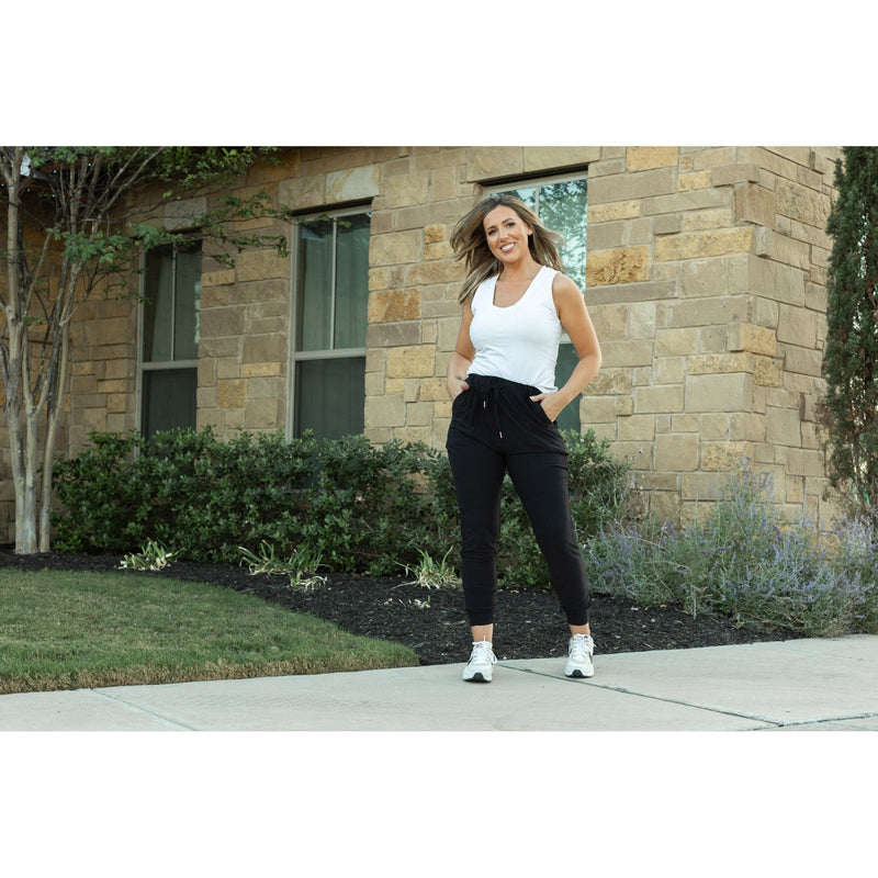 The Reagan Black Lounger Leggings/Joggers  - Luxe Leggings by Julia Rose®