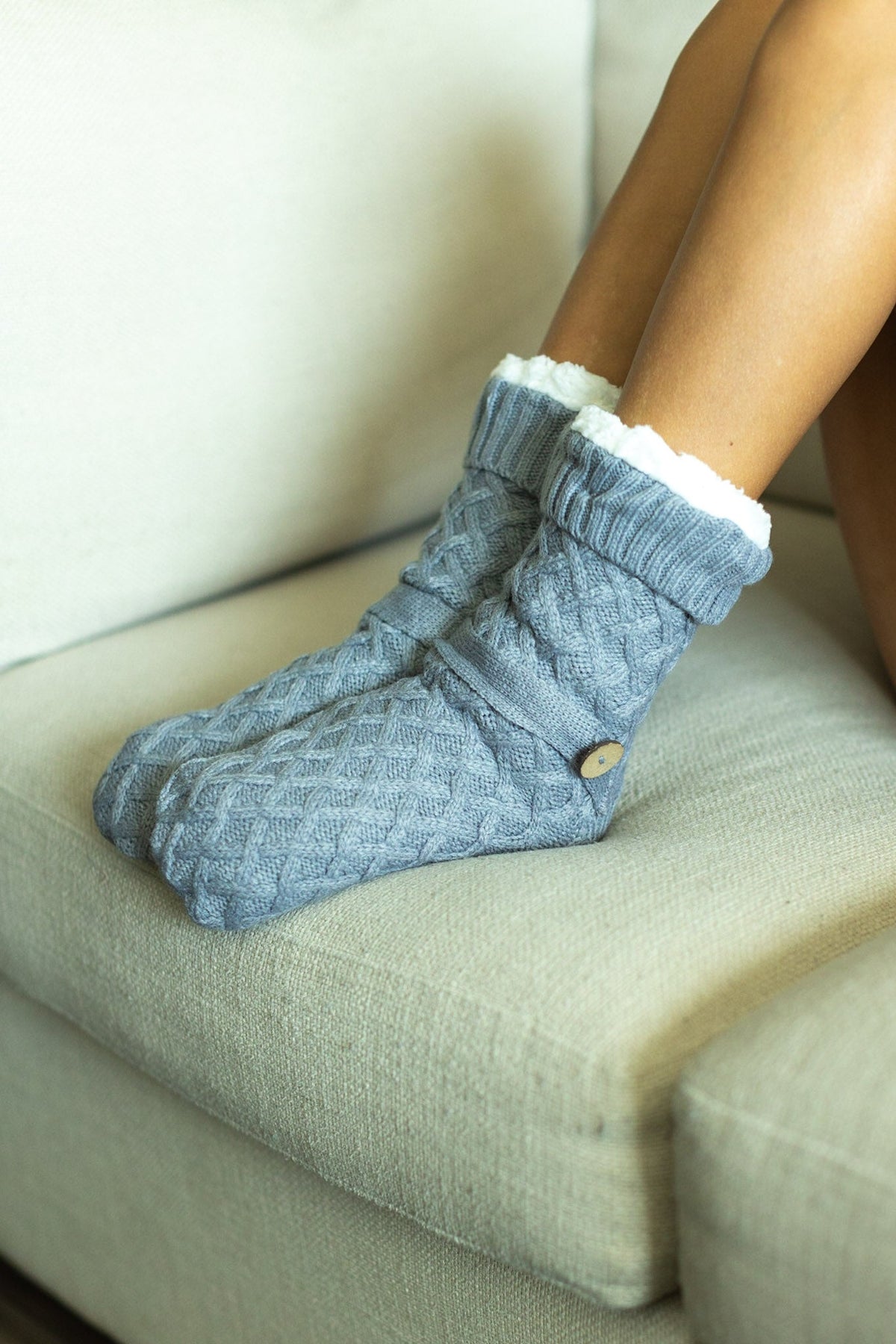 Ready to Ship | The Payton - Acrylic Cable Knit Socks