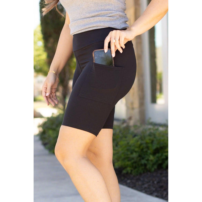 Bree - Black Biker 7-inch Shorts