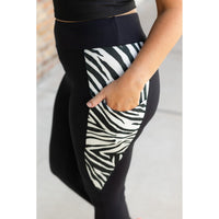 Zola - Zebra Print Panel Leggings