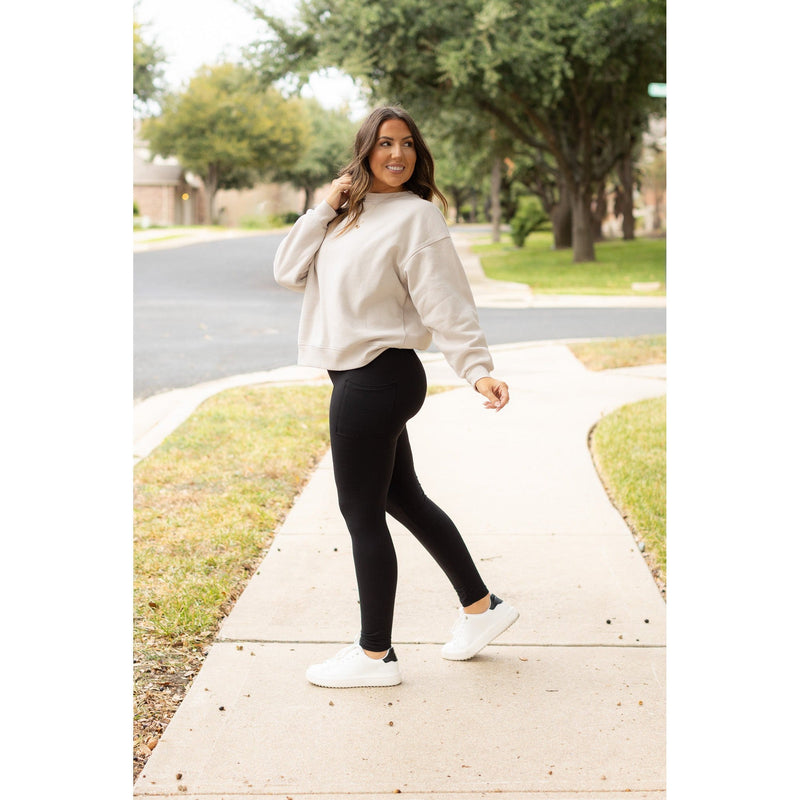 *Ready to Ship | BLACK FULL-LENGTH Leggings with POCKET  - Luxe Leggings by Julia Rose®