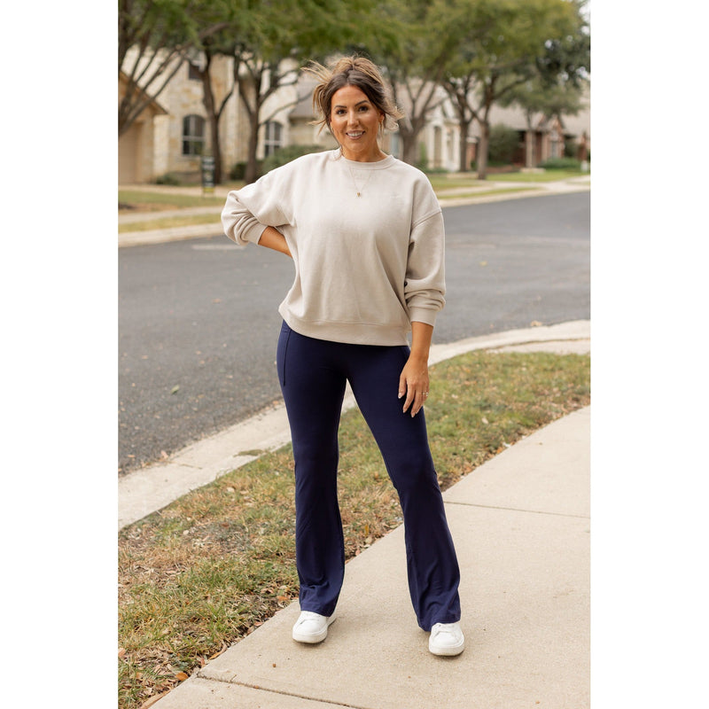 The Mila - 30"  NAVY Bootcut Leggings with Pockets Round 3