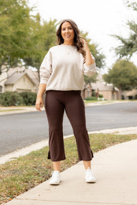 The Whitney - Brown High Waisted Gaucho Pants ROUND 2 *