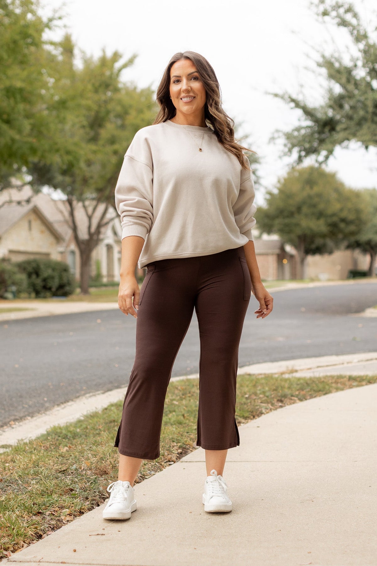 The Whitney - Brown High Waisted Gaucho Pants ROUND 2 *