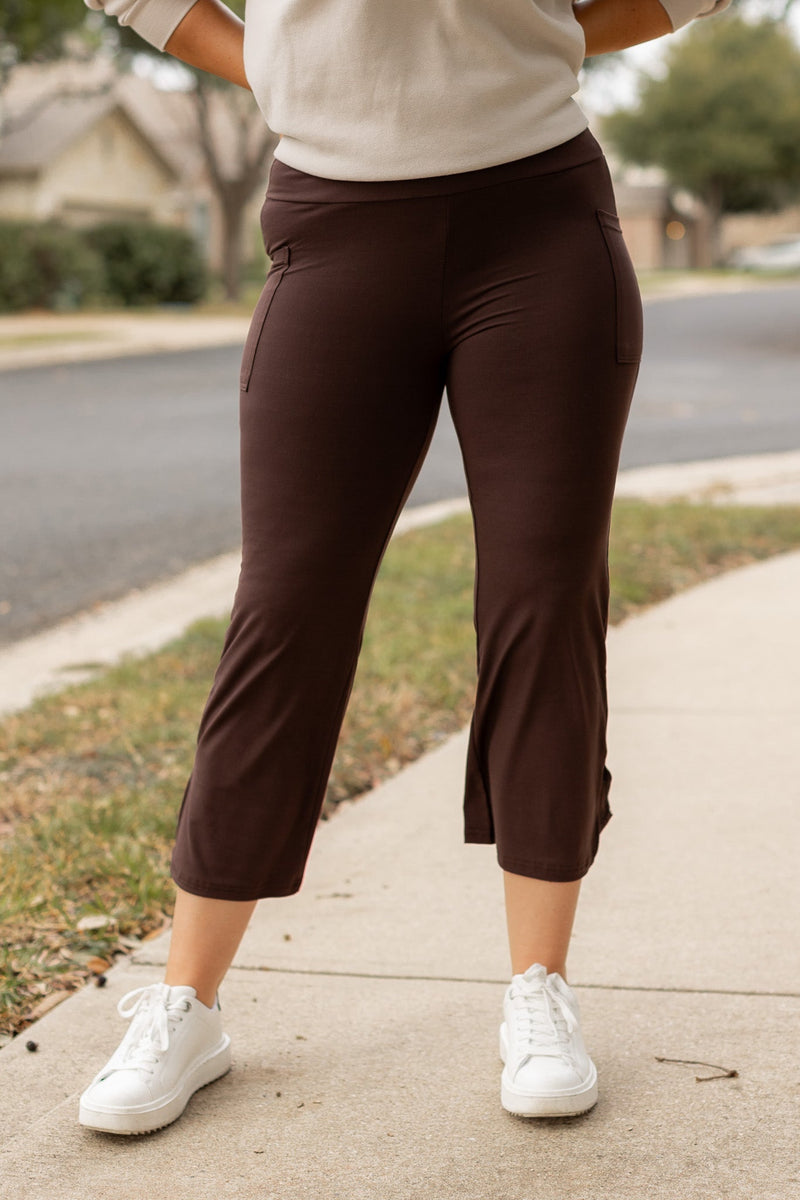 The Whitney - Brown High Waisted Gaucho Pants ROUND 2 *