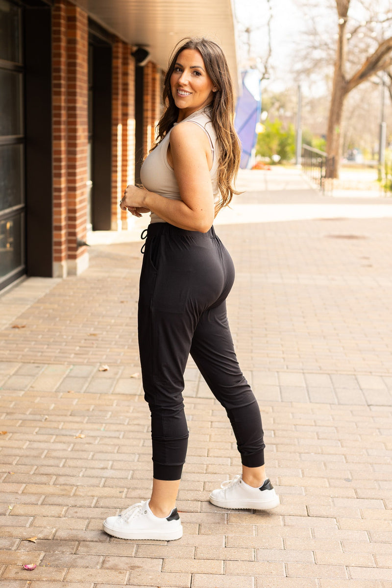 The Reagan Black Joggers  - Luxe Leggings by Julia Rose®