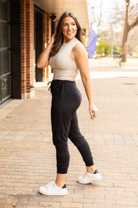 The Reagan Black Joggers  - Luxe Leggings by Julia Rose®